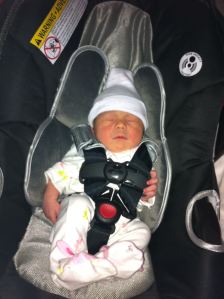 .Ready to go Home in Car Seat